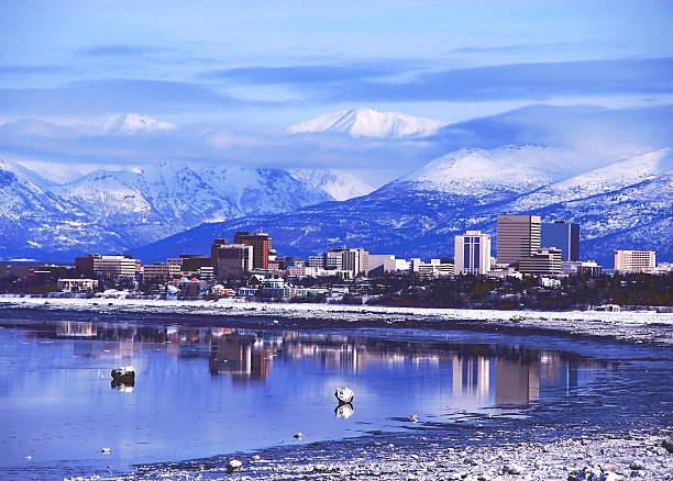 Anchorage Alaska downtown skyline.